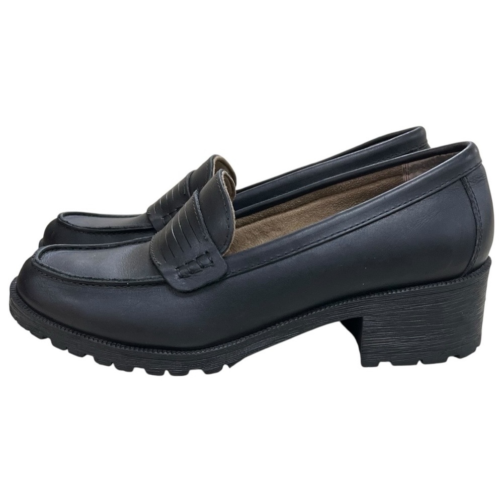 Eastland Newberry Shows Women’s Size 10M Black Leather Casual Loafers Heels
